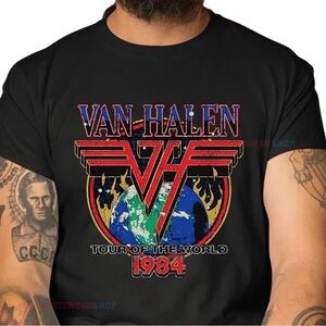 NWOT: VAN HALEN “TOUR OF THE WORLD” 1984 ACID WASH TEE / Large